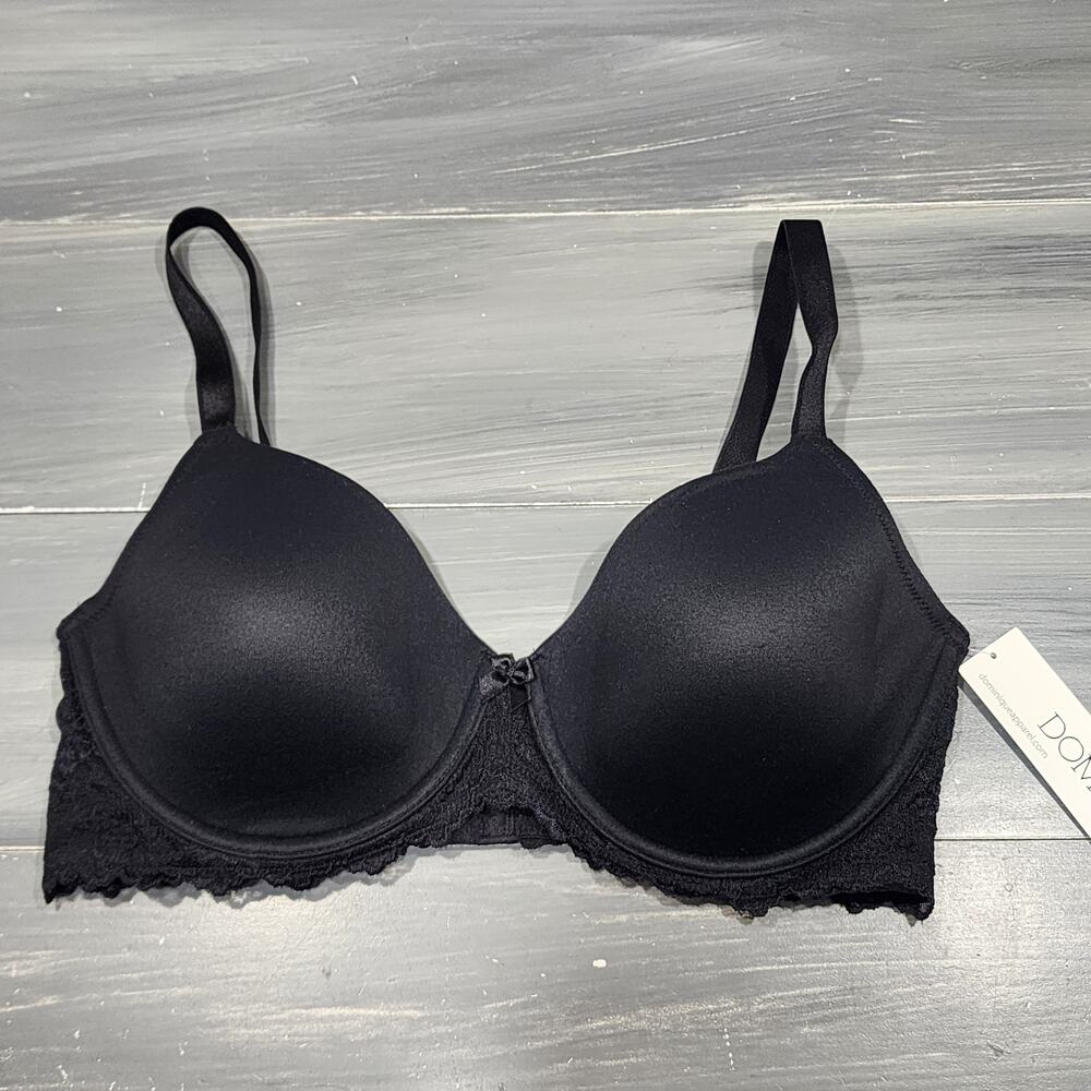Dominique T-Shirt Bra 38C Lacee Back Smoothing‎ Lace Style 3501 Black
